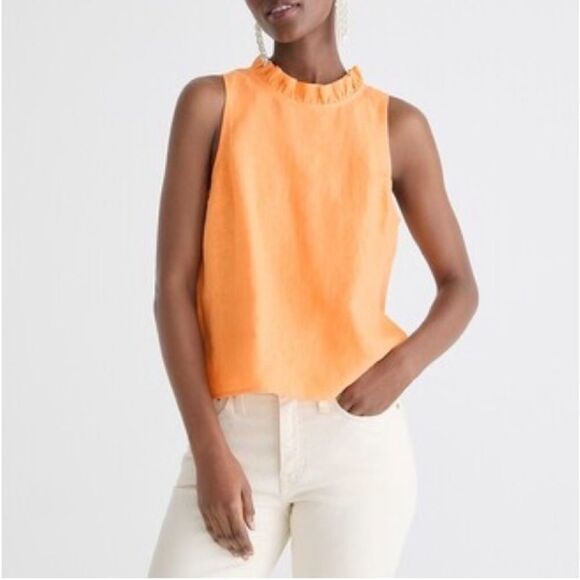 J. Crew Fleur Top in Linen Size Medium - Picture 2 of 10